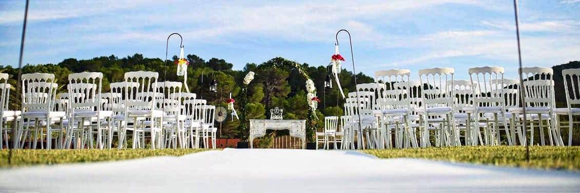 Alquiler de sillas para ceremonia Ibiza
