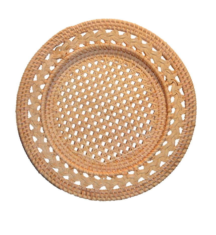 Bajo plato trenzado 32 cm.