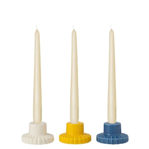 Trio-Farbige Kandelaber mit Kerzen