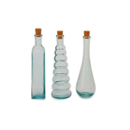 DE-JA-BOV3 Dekorative Glasflaschen 4 cm.