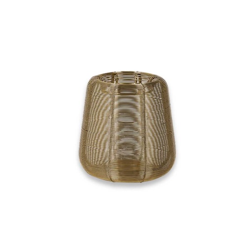 DE-JA-POOR Kleine goldene Vase 12 cm.