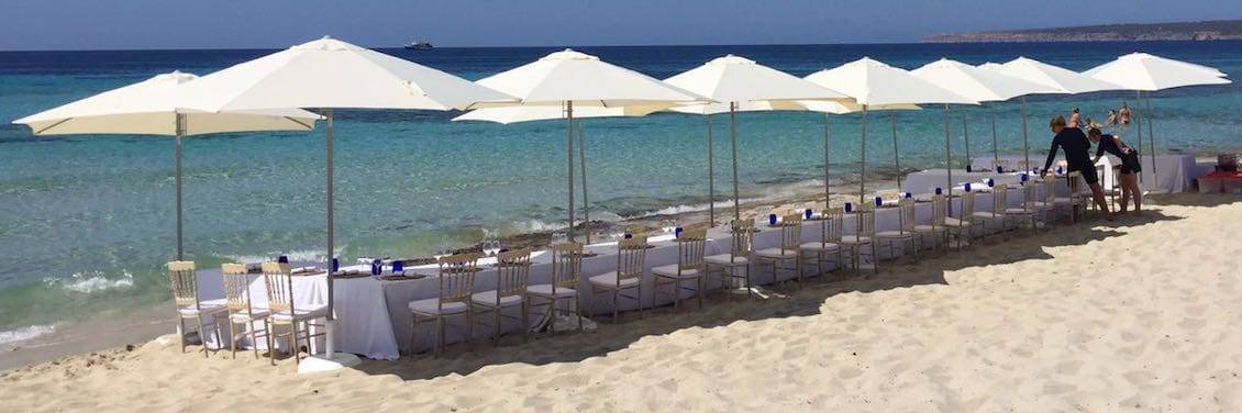 Evento catering en playa de Formentera para 40 personas