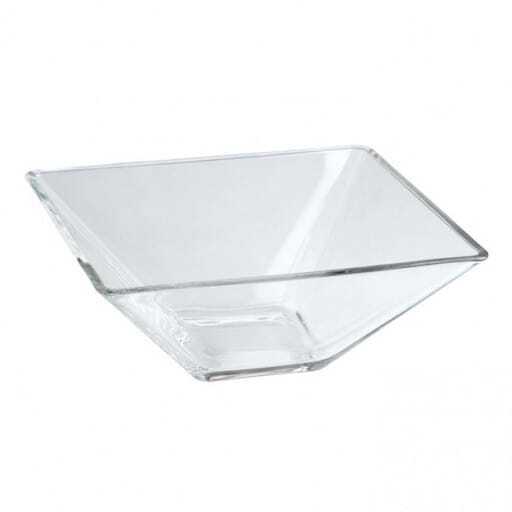 Glass bowl square 14x14 cm.