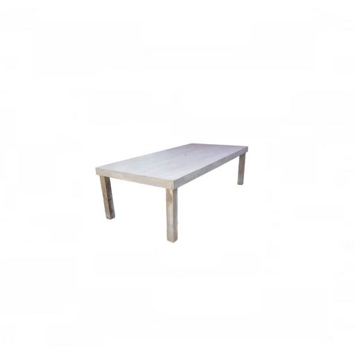 Mesita rectangular madera alta 62x120 cm.