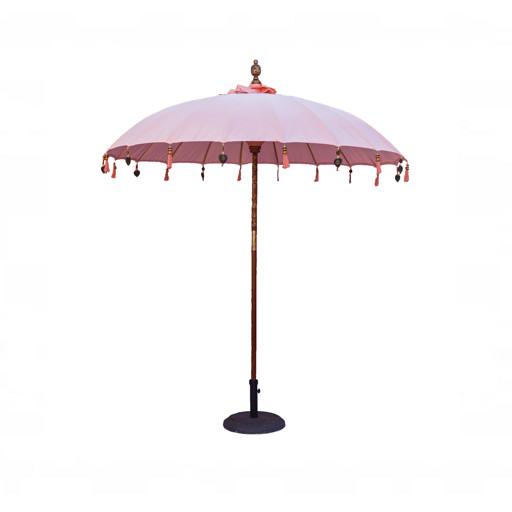 Pink Umbrella for the wooden table