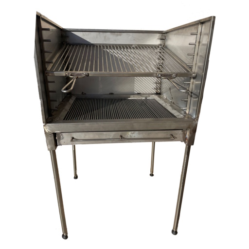 Professional stainless steel barbecue. 70x80 cm.