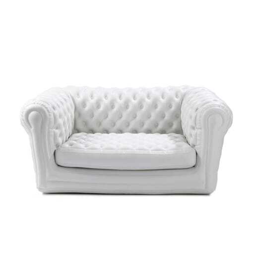 Sofa Lounge hinchable blanco 105x170 cm.