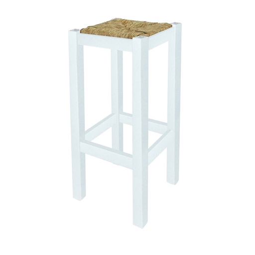 Wooden bar stool white 32x32 cm.